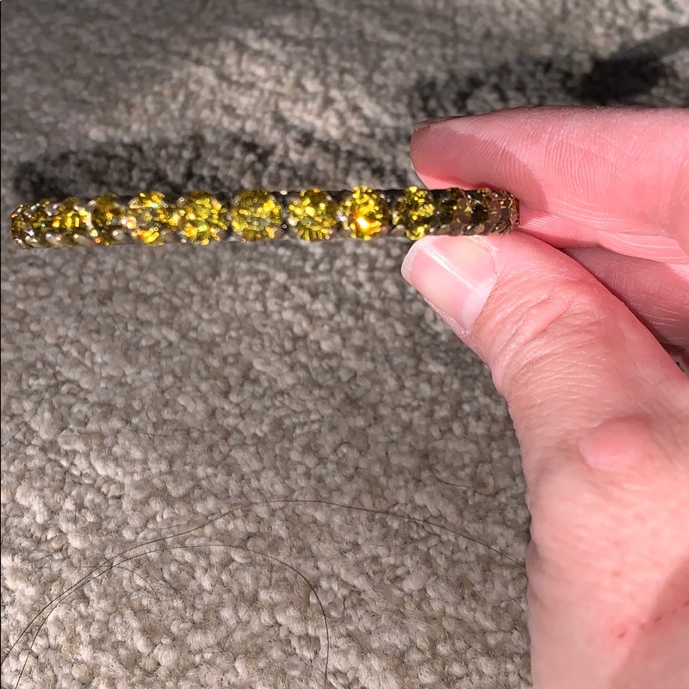 J Crew Crystal Cuff Bracelet- Citrine Color